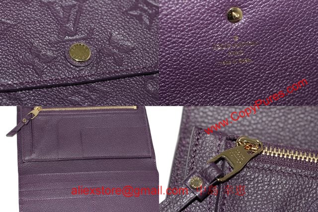 ルイヴィトン　M60294　モノグラムアンプラント　オーブ　濃紫　三つ折り長財布　新品